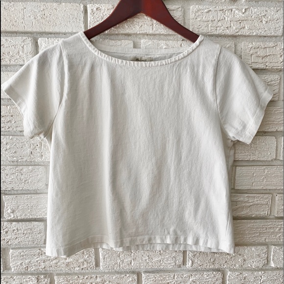 madewell boxy crop tee